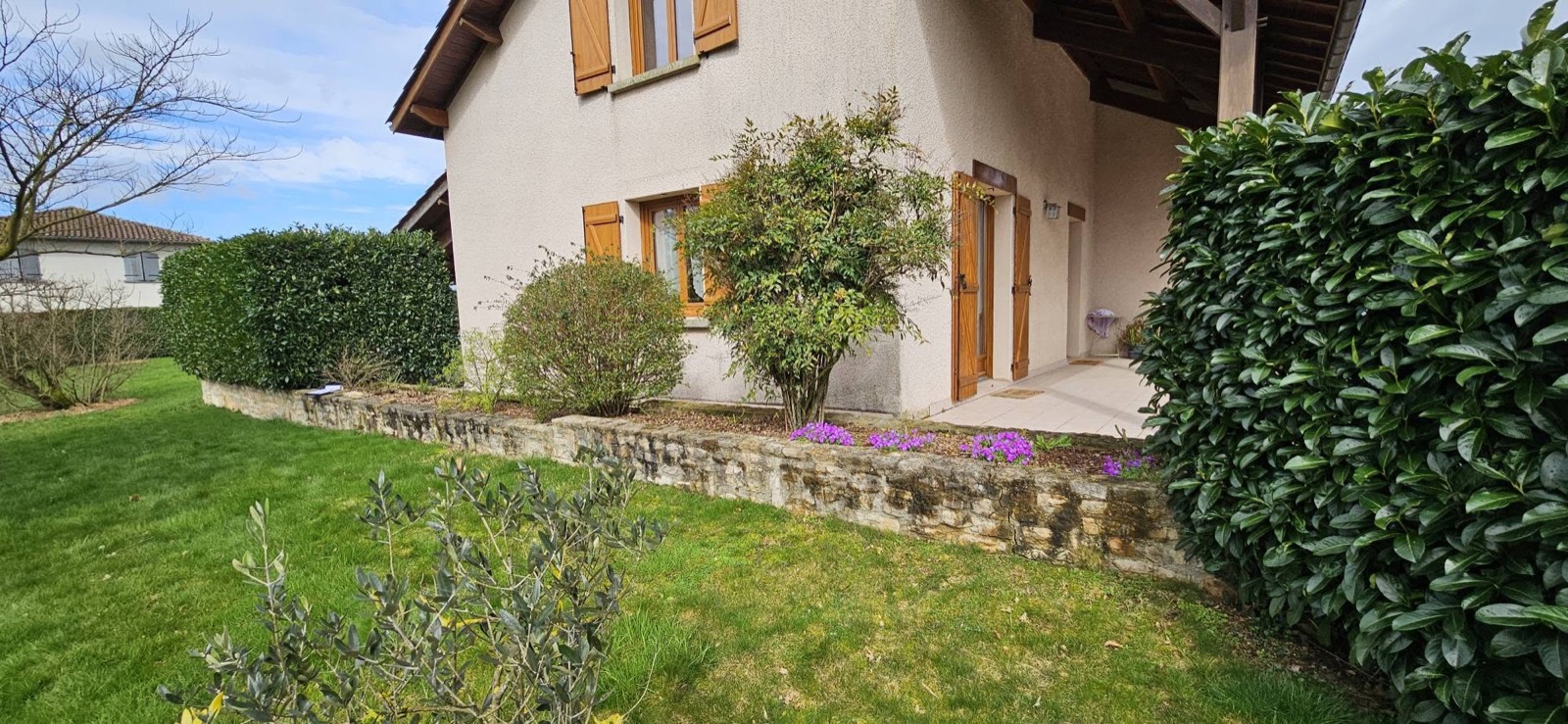 Gazon naturel : une pelouse dense qui accueille toute la famille. (Chagneux Environnement, Ain)